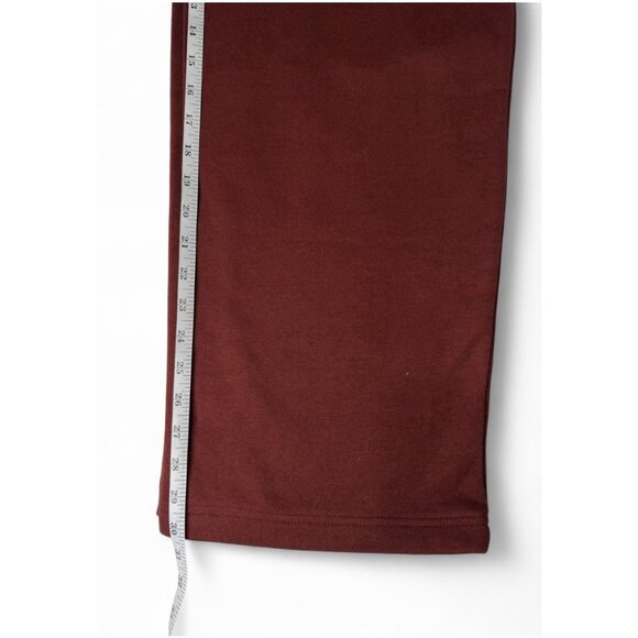 NWT SKIMS COTTON FLEECE CLASSIC STRAIGHT LEG PANT IN MERLOT SIZE MEDIUM - Picture 6 of 8
